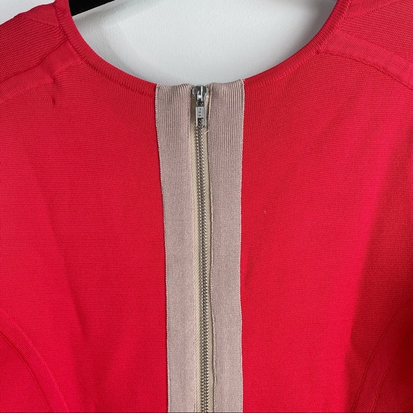 Yigal Azrouel red short knit body con mini dress size medium - Picture 9 of 10